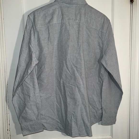 🤍🤍NWT AMERICAN EAGLE MENS BUTTON DOWN LIGHT GRAY WINTER BUTTON COLLARED SHIRT - Picture 6 of 9
